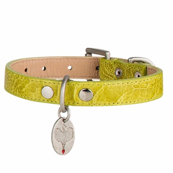 Handmade Ostrich Dog Collar - Picture 1 of 8